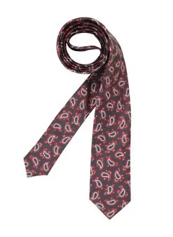 OLYMP Krawaatte, Seide, Navy-kirschrot