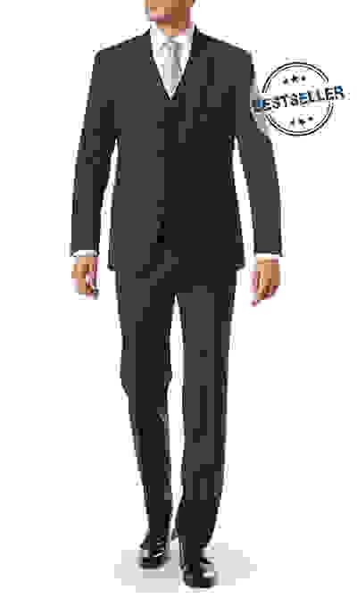 ROY ROBSON Anzug Mit Weste, Regular Fit, Schurwolle Super110 REDA, Anthrazit Meliert – Bild 10