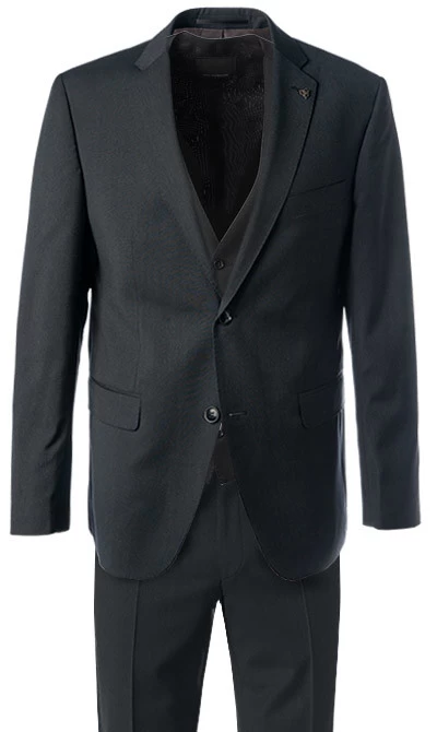 ROY ROBSON Anzug Mit Weste, Regular Fit, Schurwolle Super110 REDA, Anthrazit Meliert – Bild 7