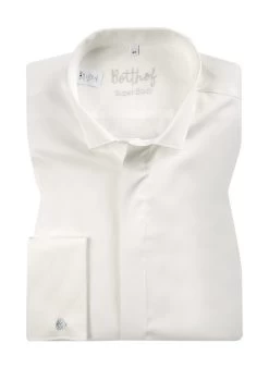 Hemd, Super Body Fit, Popeline, Ecru