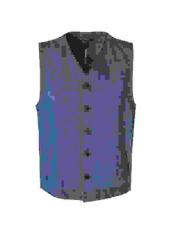 Marc O'Polo Weste, Shaped Fit, Baumwolle-Leinen, Blau – Bild 4