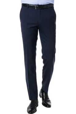 ROY ROBSON Hose, Shape Fit, Schurwolle, Mittelblau