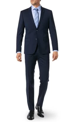 ROY ROBSON Anzug, Regular Fit, Schurwolle REDA, Mittelblau