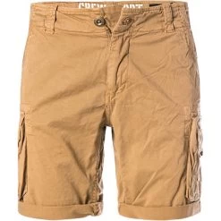 Alpha Industries Cargoshorts, Slim Fit, Baumwolle, Khaki