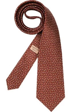 Lanvin Krawatte, Seide, Orangebraun Gemustert