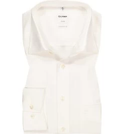 OLYMP Hemd, Comfort Fit, Popeline, Creme