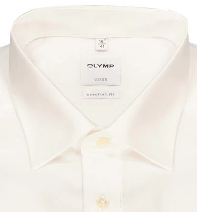 OLYMP Hemd, Comfort Fit, Popeline, Creme – Bild 3