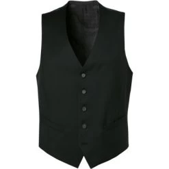 Digel Weste, Modern Fit, Schurwolle REDA, Schwarz