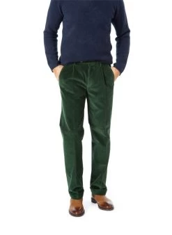 Hose Morello-U, Classic Fit, Cord, Dunkelgrün