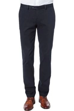 Hose Taras, Contemporary Fit, Baumwolle, Navy Gemustert