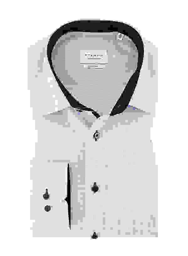 Eterna Hemd, Modern Fit, Baumwolle, Extra Langer Arm, Bleu-weiß Meliert – Bild 4
