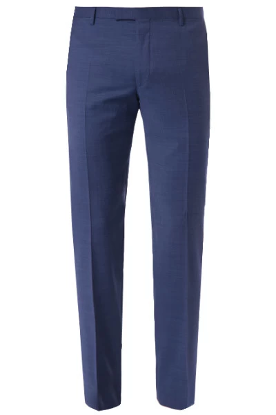 Hose, Slim Fit, Wolle, Blau – Bild 2