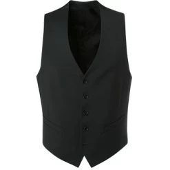 Digel Weste, Modern Fit, Schurwolle, Schwarz