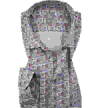 Hemd, Slim Fit, Popeline, Rot-blau Gemustert – Bild 4