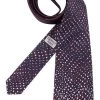 Lanvin Krawatte, Seide, Marine-rot Gemustert