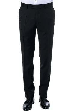 CARL GROSS Hose, Modern Fit, Schurwolle, Schwarz