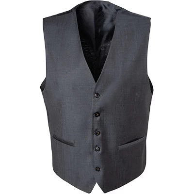 CARL GROSS Weste, Modern Fit, Schurwolle, Dunkelgrau