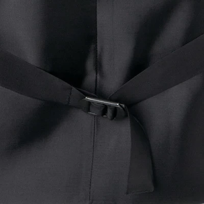 CARL GROSS Weste, Modern Fit, Schurwolle, Dunkelgrau – Bild 3