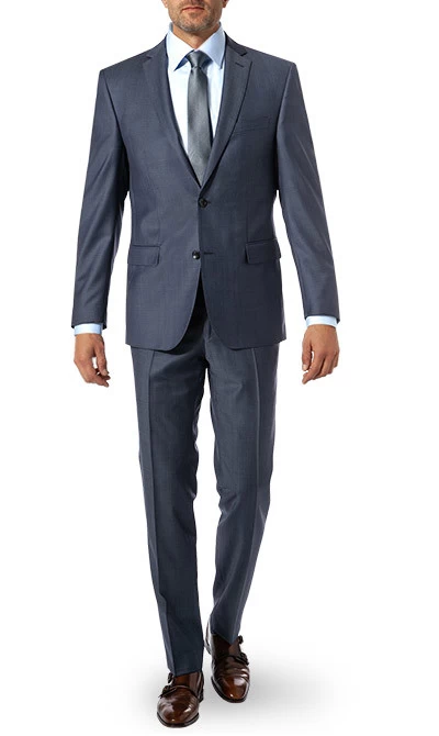 CARL GROSS Anzug, Modern Fit, Schurwolle, Blau