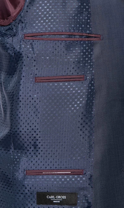 CARL GROSS Anzug, Modern Fit, Schurwolle, Blau – Bild 8