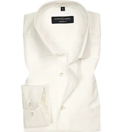 Hemd, Modern Fit, Popeline, Extra Langer Arm, Wollweiß