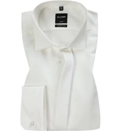 OLYMP Smokinghemd, Modern Fit, Baumwolle, Offwhite