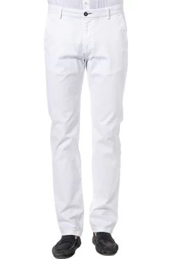 Bugatti Chino, Modern Fit, Baumwolle, Weiß