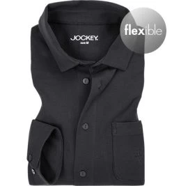 Jockey Hemd, Jersey, Extra Langer Arm, Schwarz