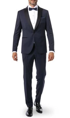 Smoking, Slim Fit, Schurwolle, Nachtblau