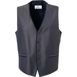 Weste, Wolle, Grau-blau