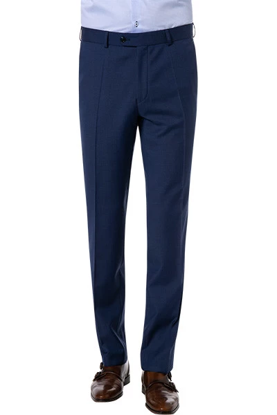 CARL GROSS Hose, Modern Fit, Schurwolle Super100, Blau Meliert