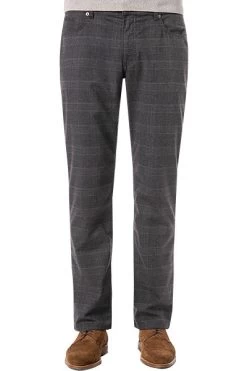 BRAX Hose Cooper, Regular Fit, Baumwolle, Anthrazit Kariert