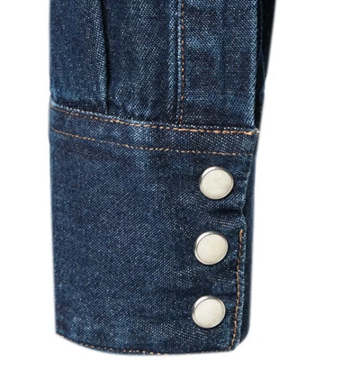 Wrangler Jeanshemd, Regular Fit, Baumwolle, Dunkelblau – Bild 3