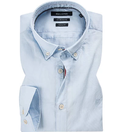 Marc O'Polo Hemd, Regular Fit, Baumwolle, Himmelblau
