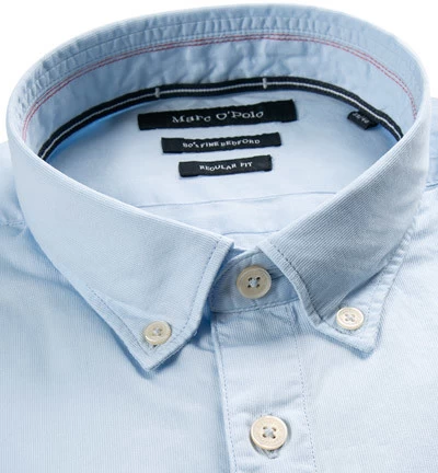 Marc O'Polo Hemd, Regular Fit, Baumwolle, Himmelblau – Bild 3