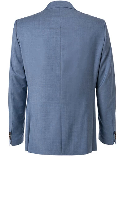 Anzug Mit Weste, Slim Fit, Schurwolle, Rauchblau – Bild 7