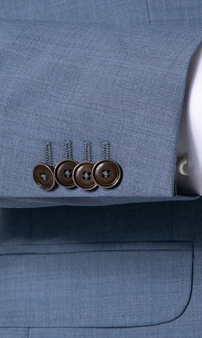 Anzug Mit Weste, Slim Fit, Schurwolle, Rauchblau – Bild 6