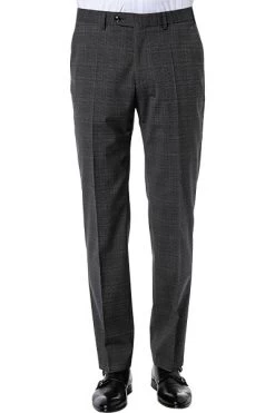 Digel Hose Per, Modern Fit, Schurwolle Fleckenschutz, Mittelgrau Meliert