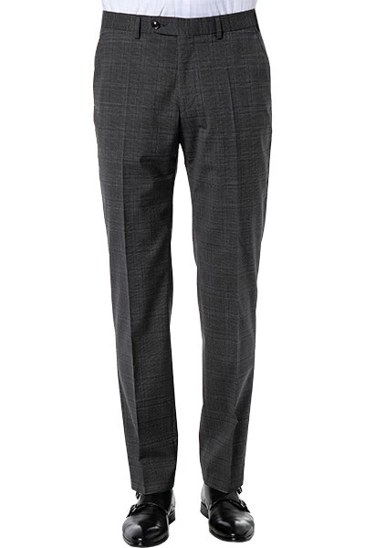 Digel Hose Per, Modern Fit, Schurwolle Fleckenschutz, Mittelgrau Meliert