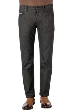 Bugatti Hose, Modern Fit, Baumwolle, Braun Meliert