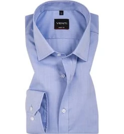 Venti Hemd, Body Fit, Baumwolle, Extra Langer Arm, Hellblau