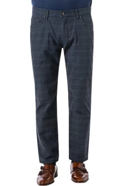 Bugatti Hose, Modern Fit, Baumwolle, Capriblau Kariert