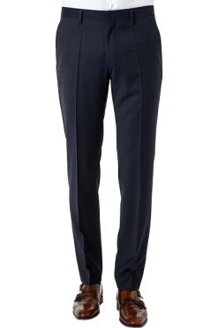 ROY ROBSON Hose, Slim Fit, Schurwolle Super100 Wasserabweisend, Dunkelblau Gemustert