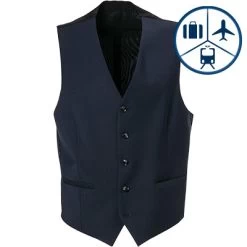 CARL GROSS Weste, Regular Fit, Schurwoll-Stretch, Dunkelblau