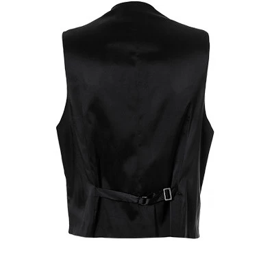 CARL GROSS Weste, Regular Fit, Schurwoll-Stretch, Schwarz – Bild 2