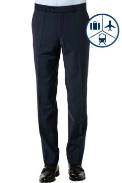 CARL GROSS Hose, Regular Fit, Schurwolle Waschbar, Dunkelblau