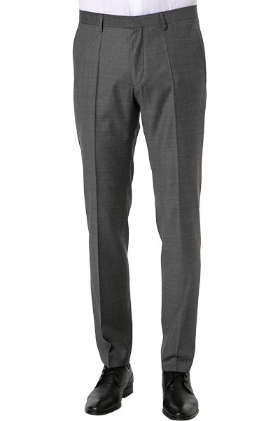 ROY ROBSON Hose, Slim Fit, Schurwolle Super100 Wasserabweisend, Grau Meliert