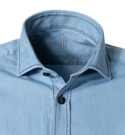 Jeanshemd, Perfect Fit, Baumwolle, Hellblau – Bild 2