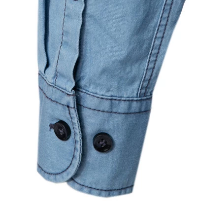 Jeanshemd, Perfect Fit, Baumwolle, Hellblau – Bild 4