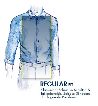 Stenströms Hemd, Fitted Body, Reines Leinen, Blau Gemustert – Bild 3